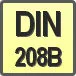 Piktogram - Typ DIN: DIN 208B